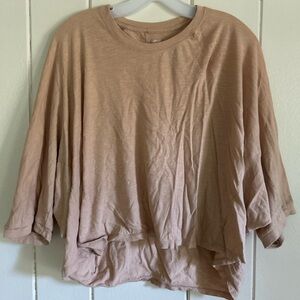 Slouchy oversized tee- nude color